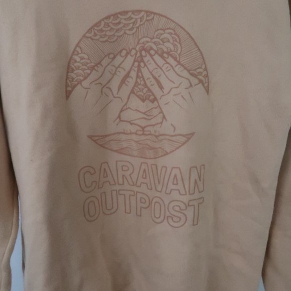 Caravan Outpost Tan Sweatshirt Size Small - Picture 2 of 4